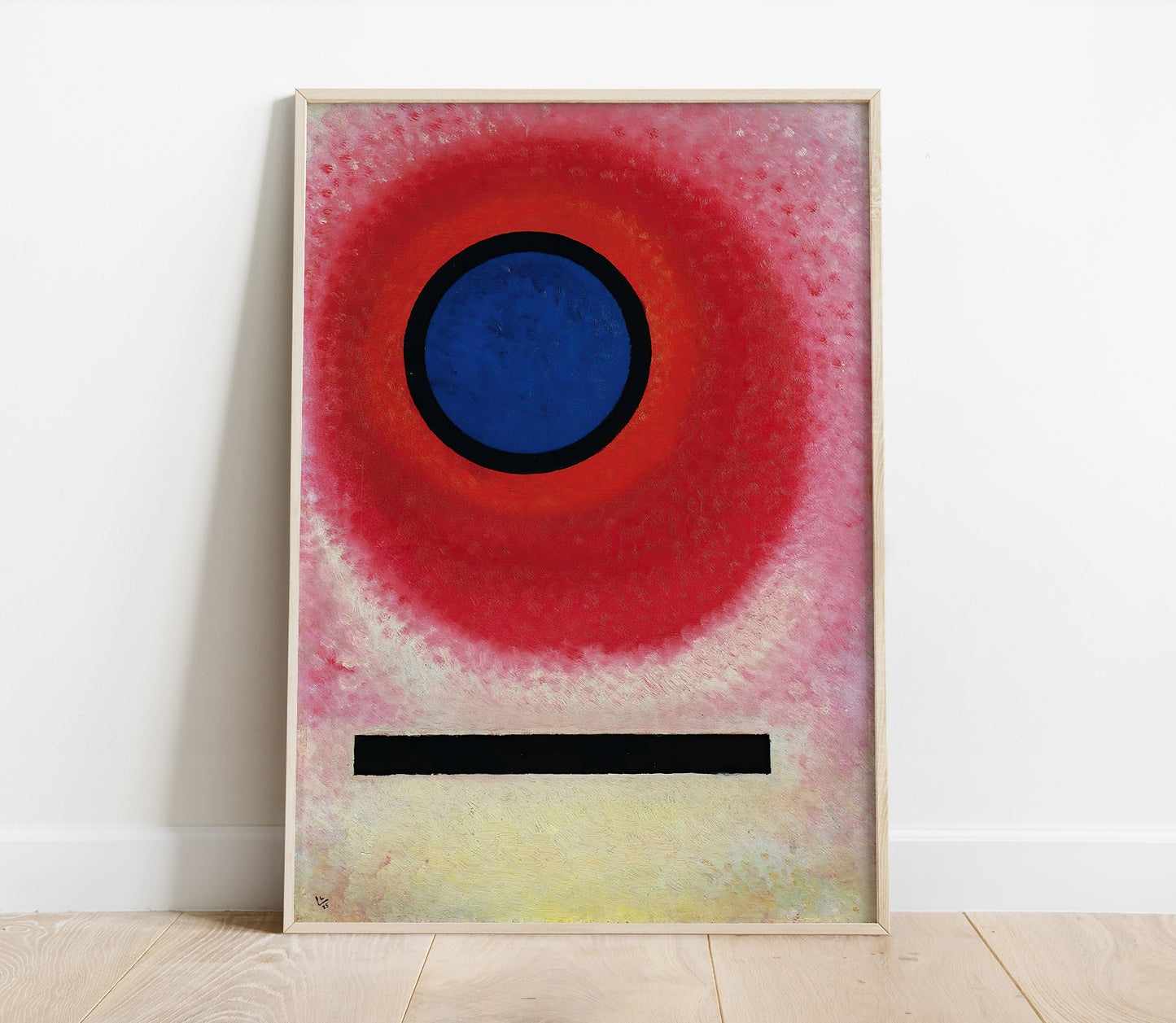 Preview of the art print Blauer Kreis by Wassily Kandinsky, mounted in a poster frame