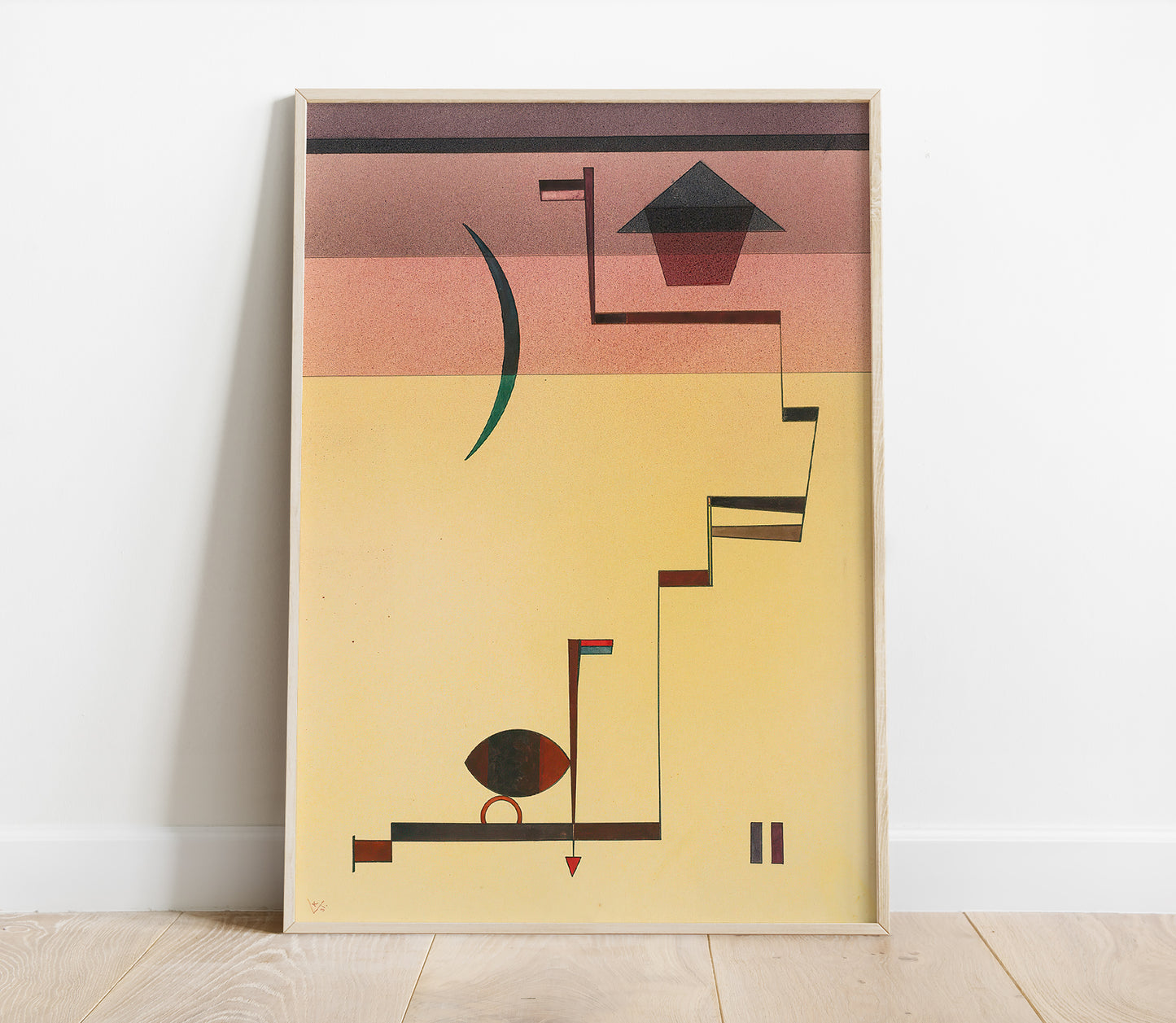 Preview of the art print Eckig by Wassily Kandinsky, mounted in a poster frame