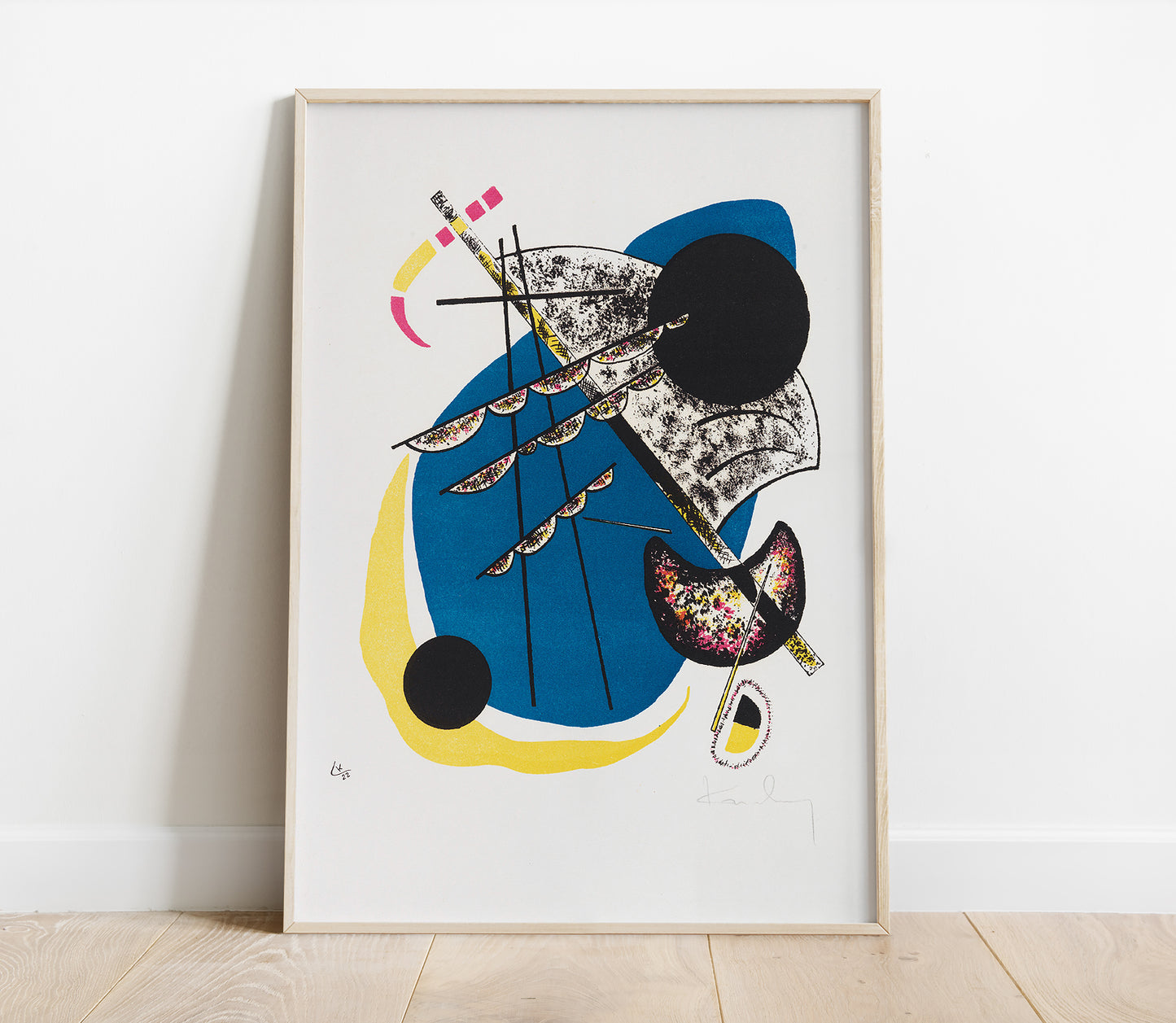Preview of the art print Kleine Welten II by Wassily Kandinsky, mounted in a poster frame