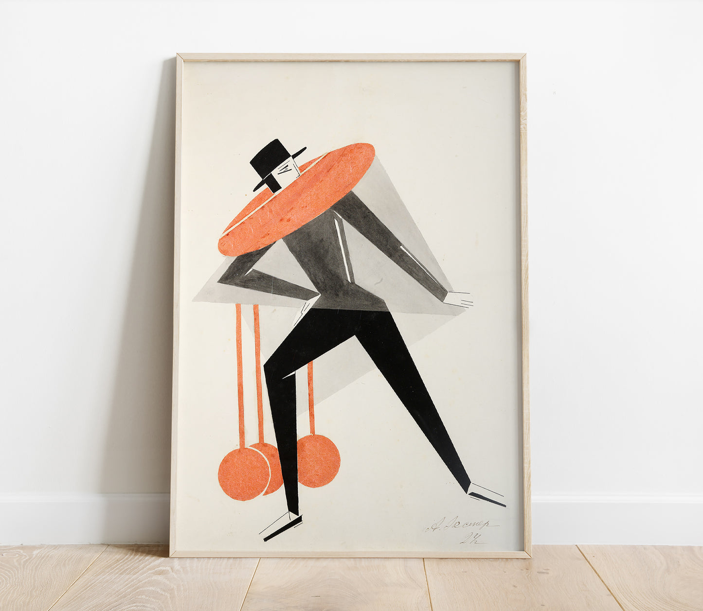 Preview of the art print Sketch II by Alexandra Exter, mounted in a poster frame