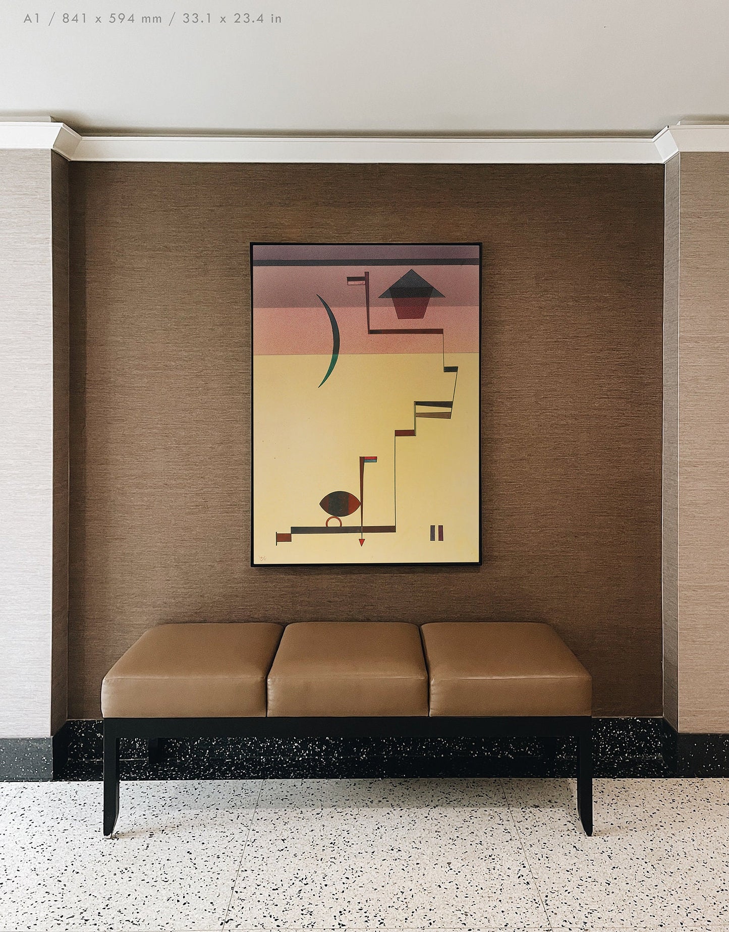 Preview of the art print Eckig by Wassily Kandinsky, mounted in an A1 size frame