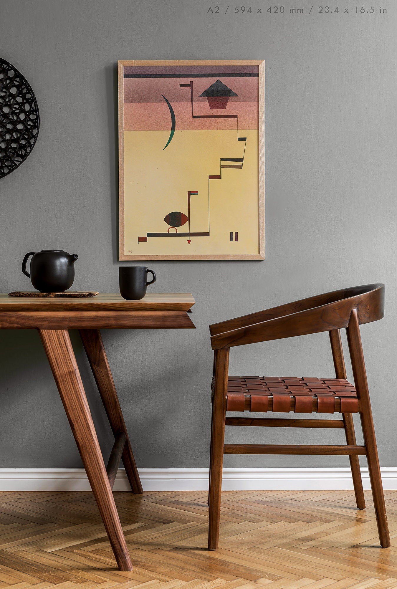 Preview of the art print Eckig by Wassily Kandinsky, mounted in an A2 size frame