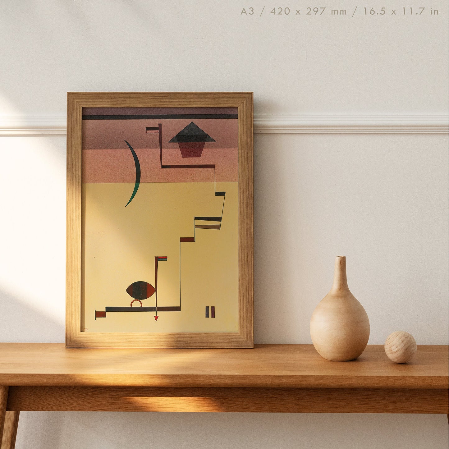 Preview of the art print Eckig by Wassily Kandinsky, mounted in an A3 size frame