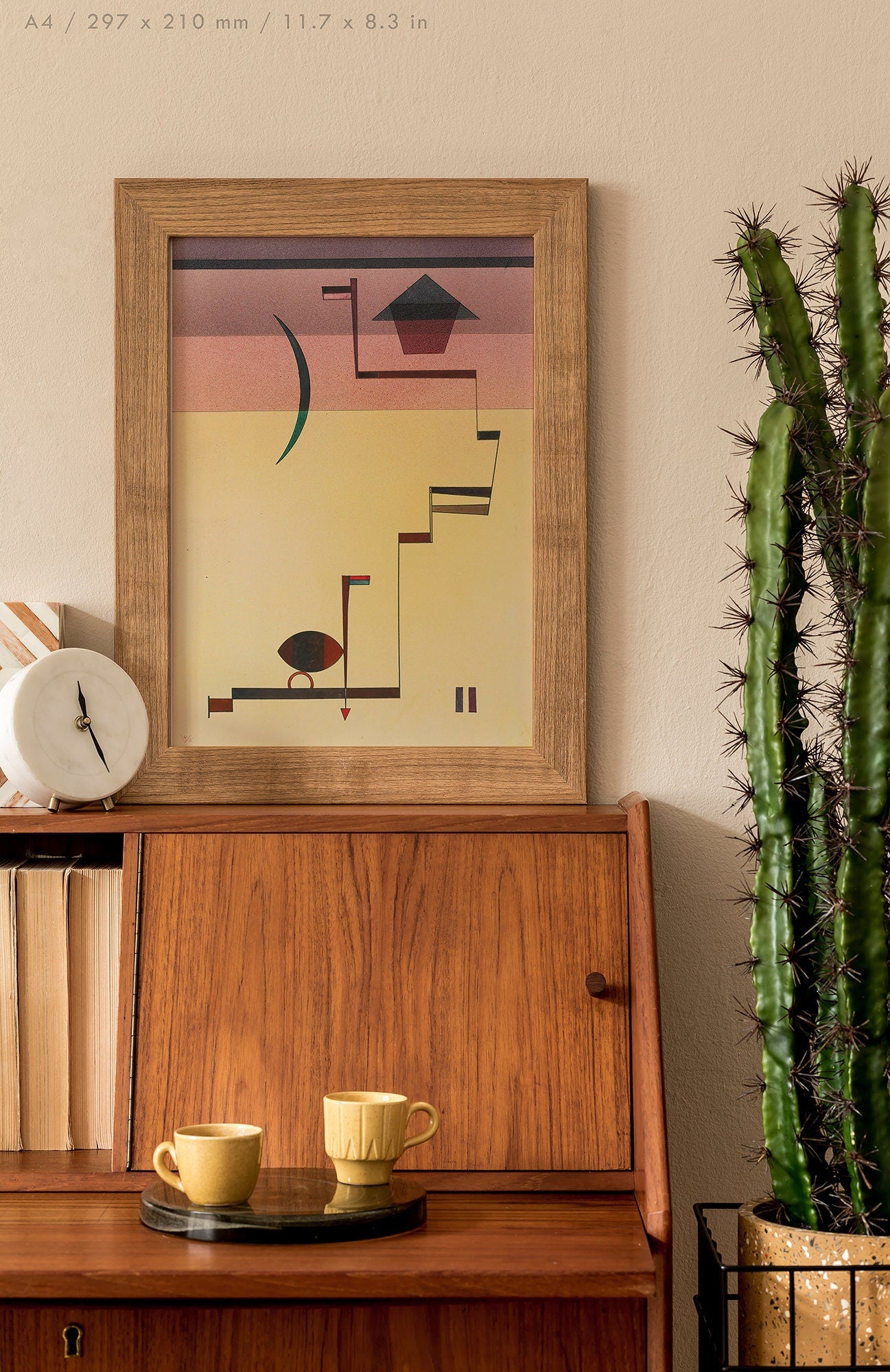Preview of the art print Eckig by Wassily Kandinsky, mounted in an A4 size frame