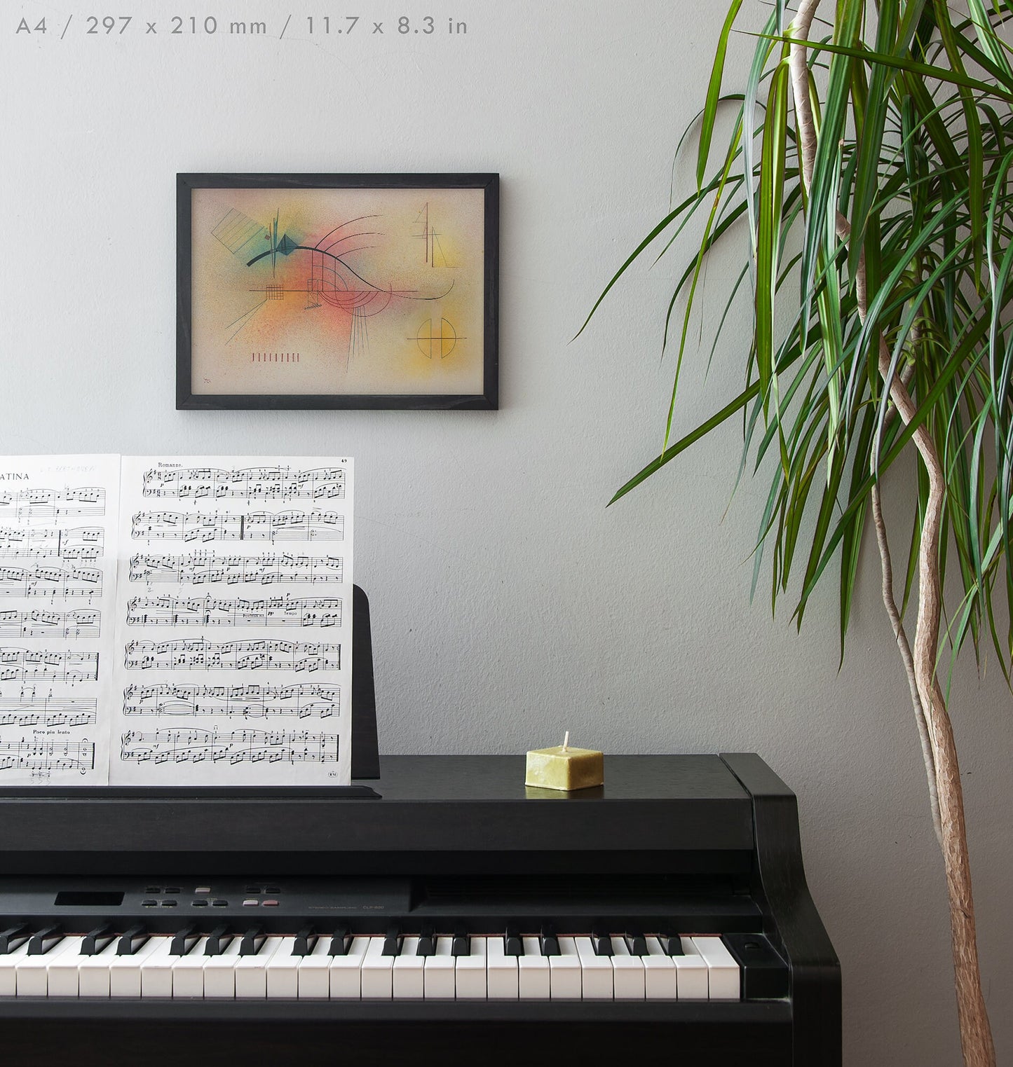 Preview of the art print Linie by Wassily Kandisnky, mounted in an A4 size frame