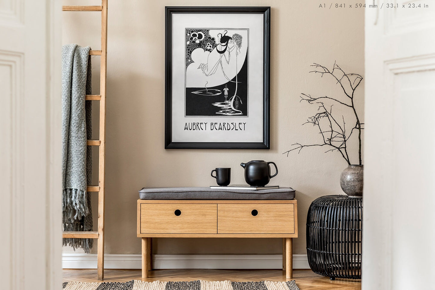 Preview of the art print Salomé II by Aubrey Beardsley, mounted in an A1 size frame