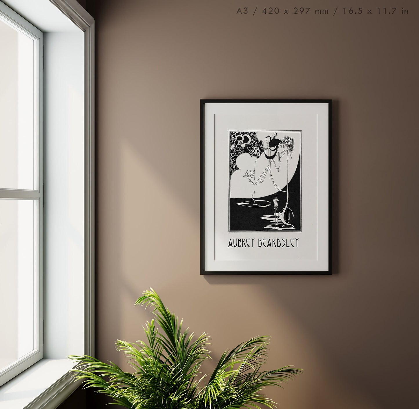 Preview of the art print Salomé II by Aubrey Beardsley, mounted in an A3 size frame