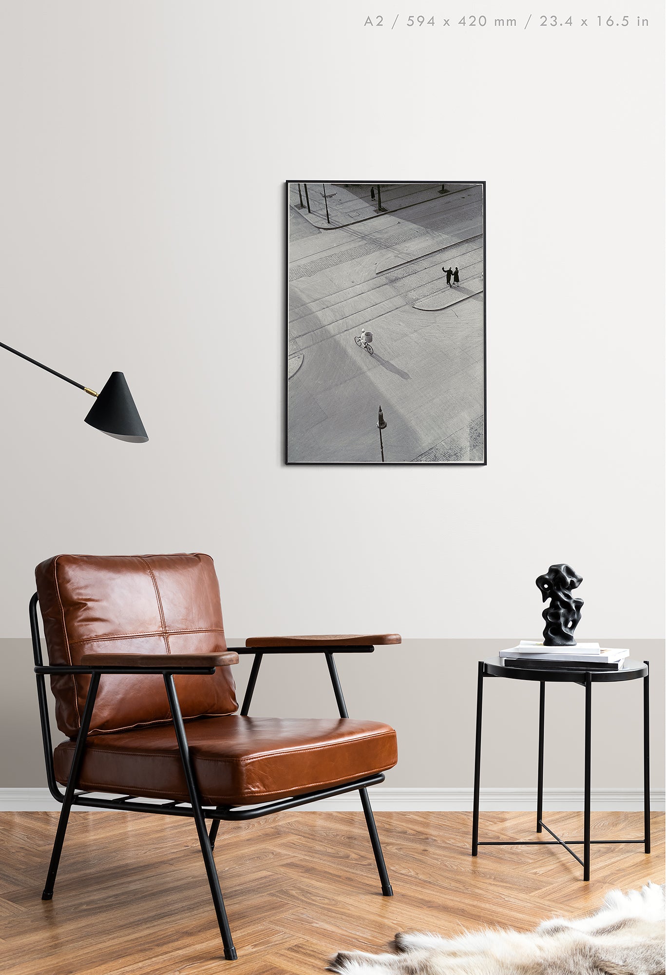 7 A.M. by László Moholy-Nagy, abstract photographic print with light tones in A2 frame