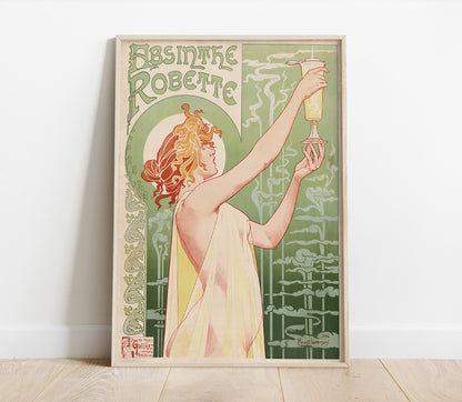 Preview of the poster Absinthe Robette by Henri Privat-Livemont, mounted in a poster frame