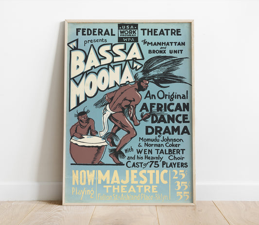 Preview of the art print Baasa Moona, mounted in a poster frame