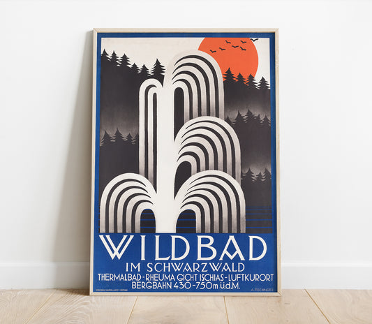 Preview of the art print Bad Wildbad, mounted in a poster frame