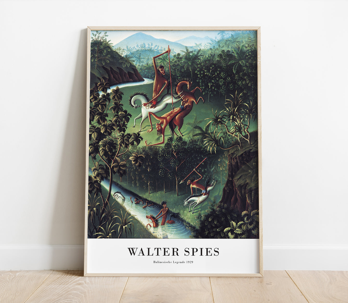 Preview of the art print Balinesische Legende by Walter Spies, mounted in a poster frame