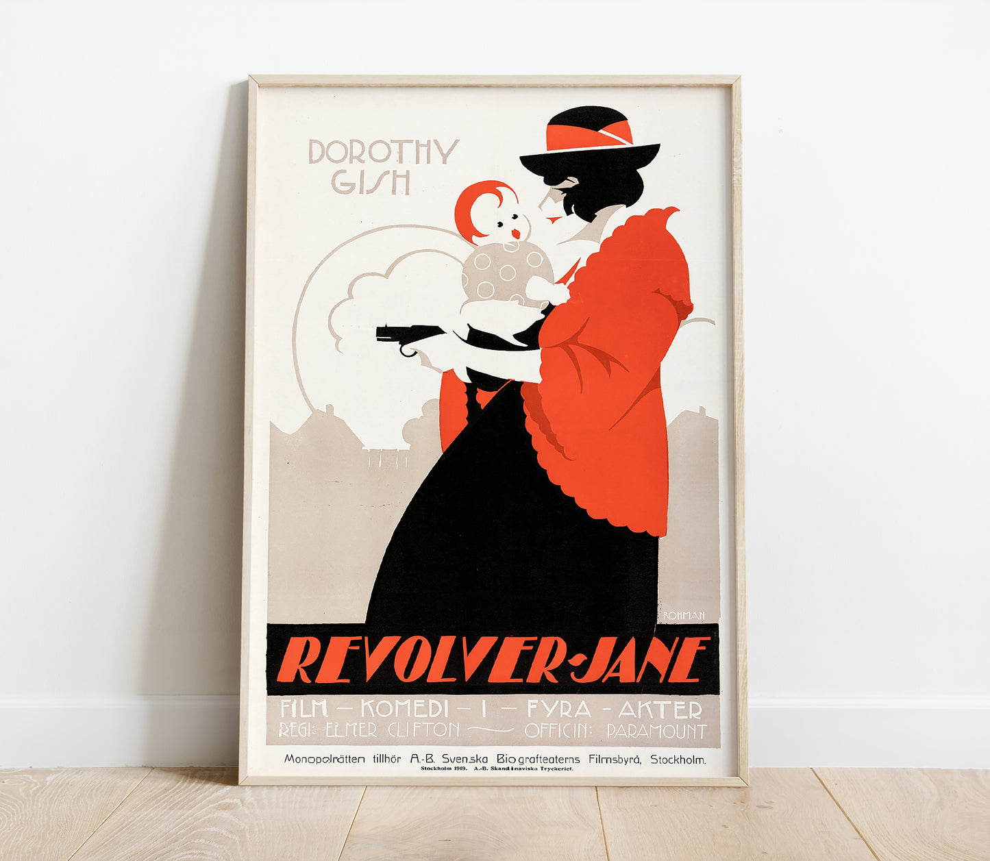 Preview of the art print Battling Jane by Eric Rohman, mounted in a poster frame