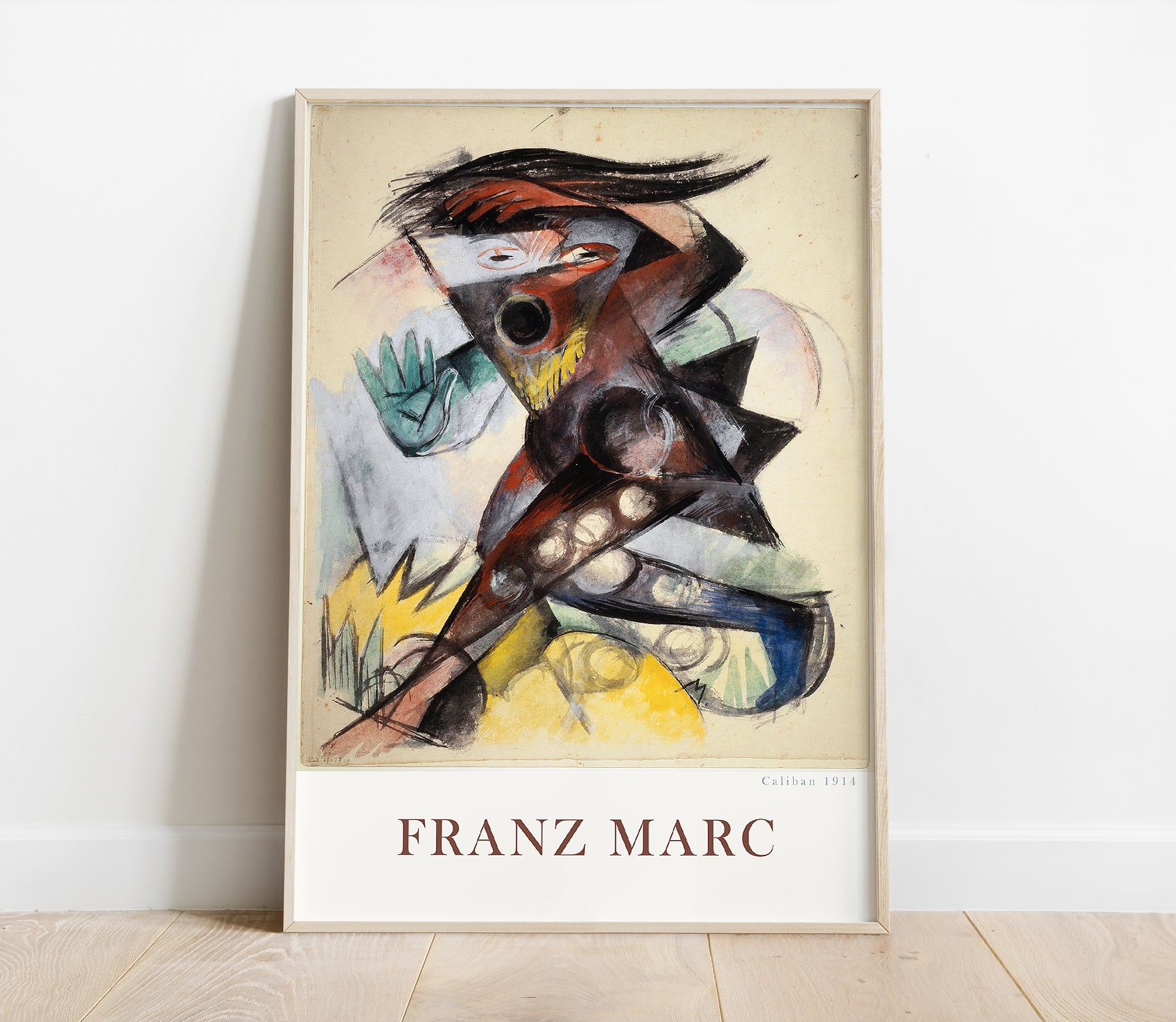 Preview of the art print Caliban by Franz Marc, mounted in a poster frame