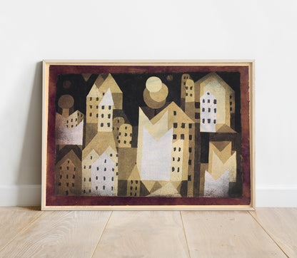 Preview of the art print Cold City by Paul Klee, mounted in a poster frame