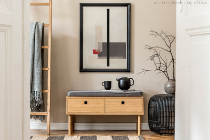 Composition 1923 Moholy-Nagy, constructivist abstract geometry print mounted in A1 frame