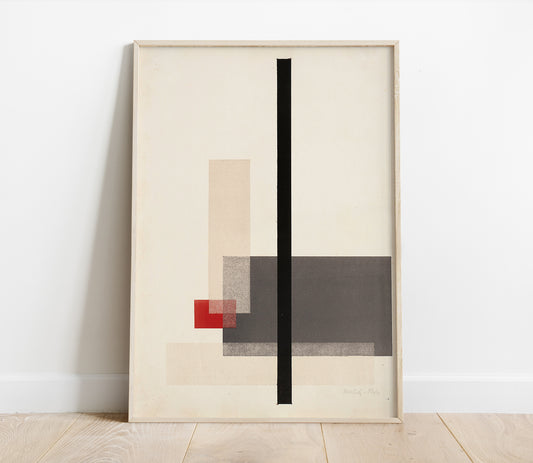 Preview of the art print Composition (1923) by László Moholy-Nagy, mounted in a poster frame