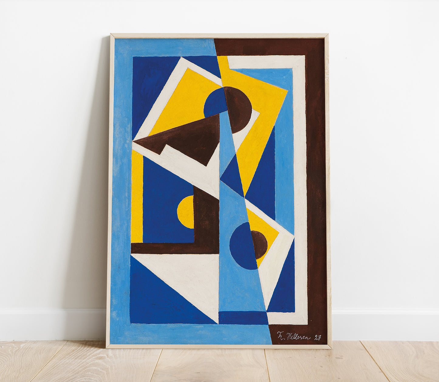 Preview of the art print Composition by Thorvald Hellesen, mounted in a poster frame