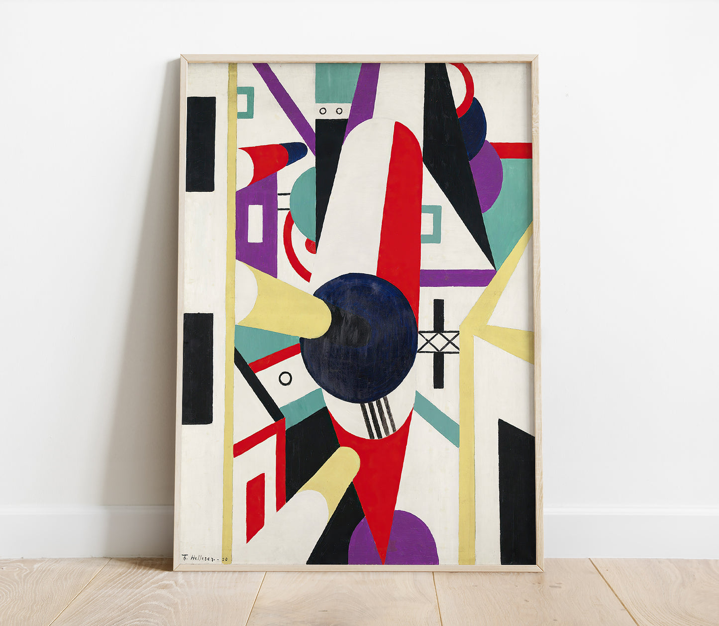 Preview of the art print Composition by Thorvald Hellesen, mounted in a poster frame