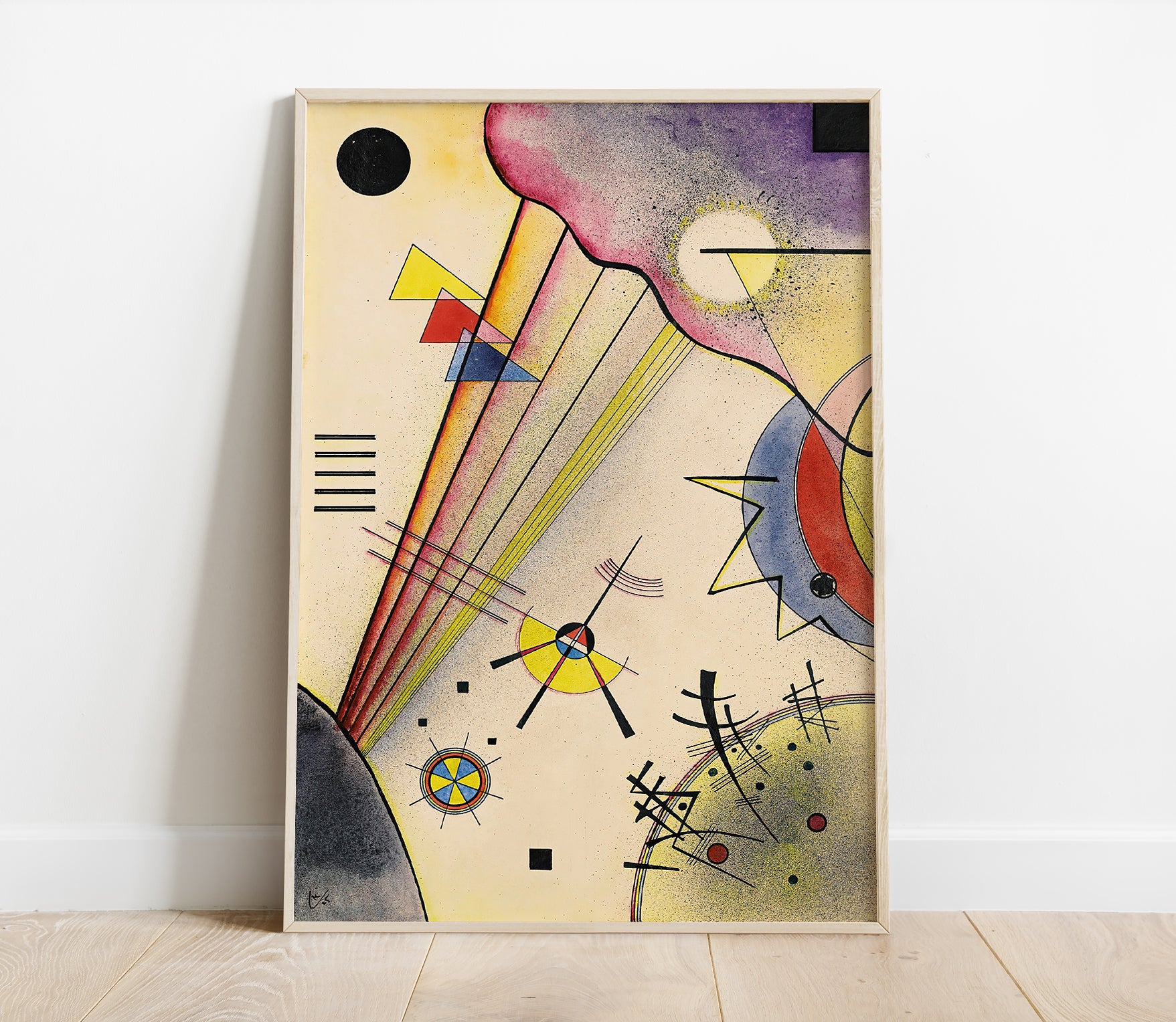 Preview of the art print Deutliche Verbindung by Wassily Kandinsky, mounted in a poster frame