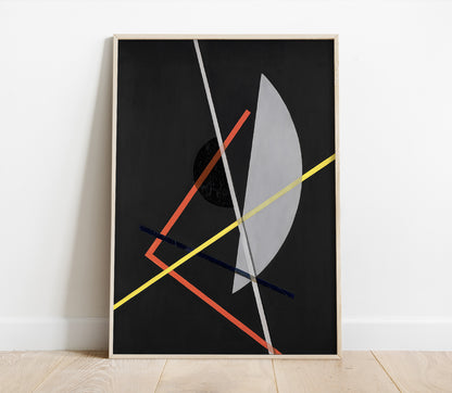 Preview of the art print E-IV by László Moholy-Nagy, mounted in a poster frame