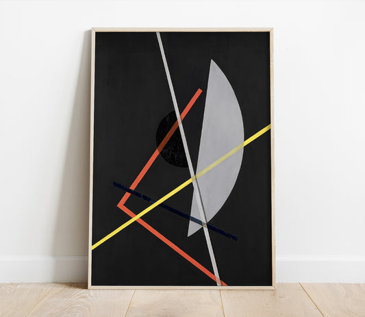 Preview of the art print E-IV by László Moholy-Nagy, mounted in a poster frame