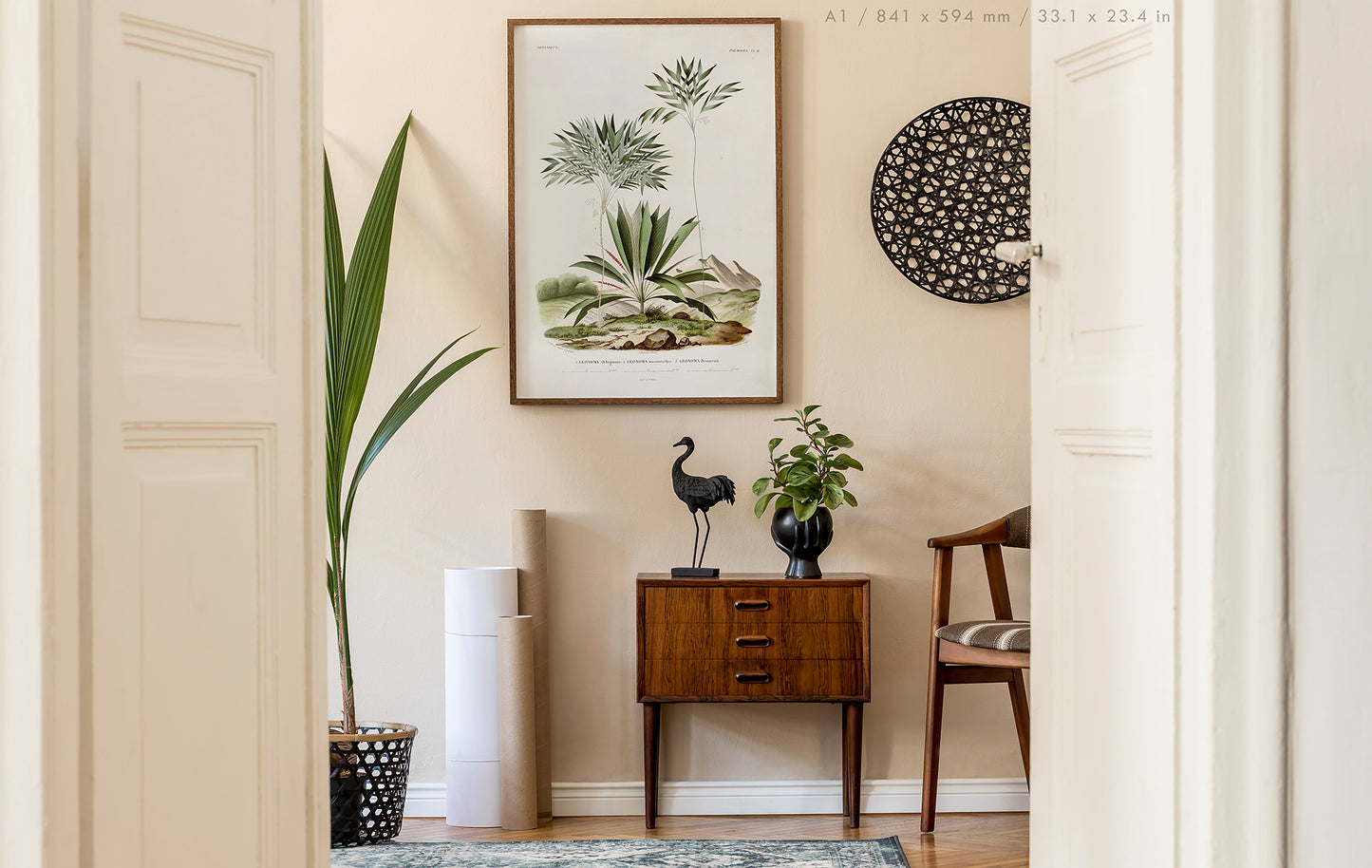 Preview of the art print Geonoma Palm, mounted in an A1 size frame