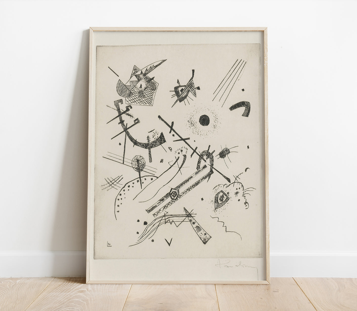 Preview of the art print Kleine Welten XI by Wassily Kandinsky, mounted in a poster frame