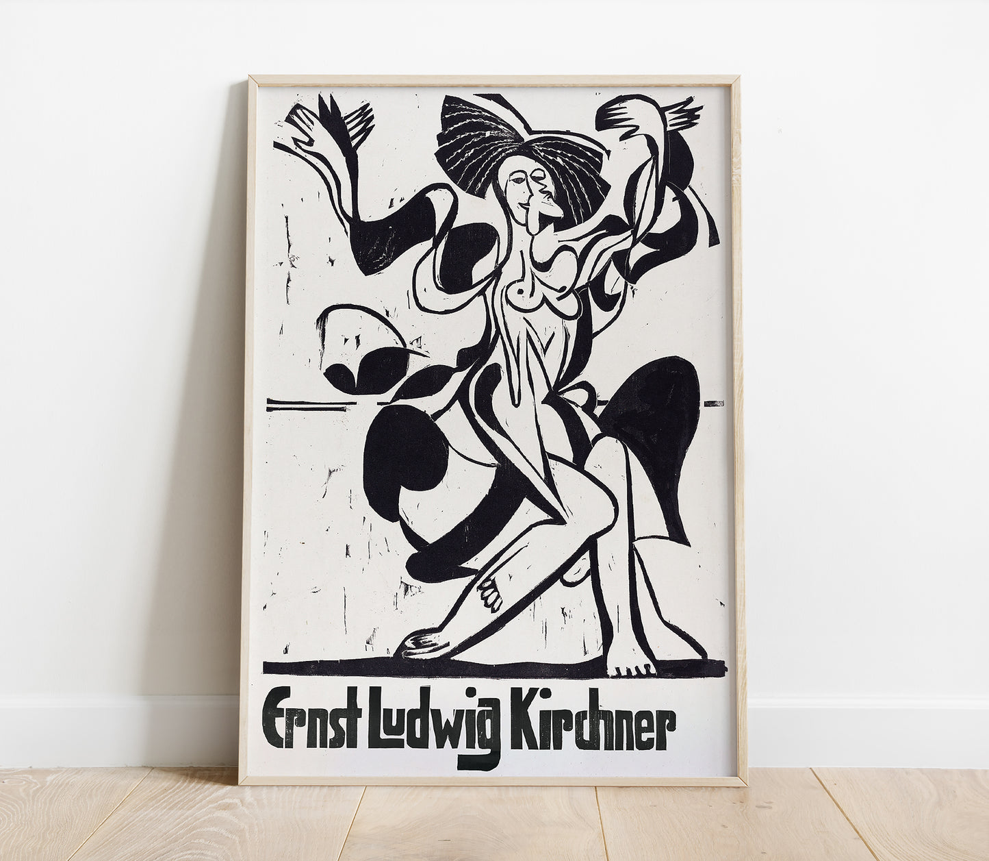 Preview of the art print Mary Wigman's Dance by Ernst Ludwig Kirchner, mounted in a poster frame