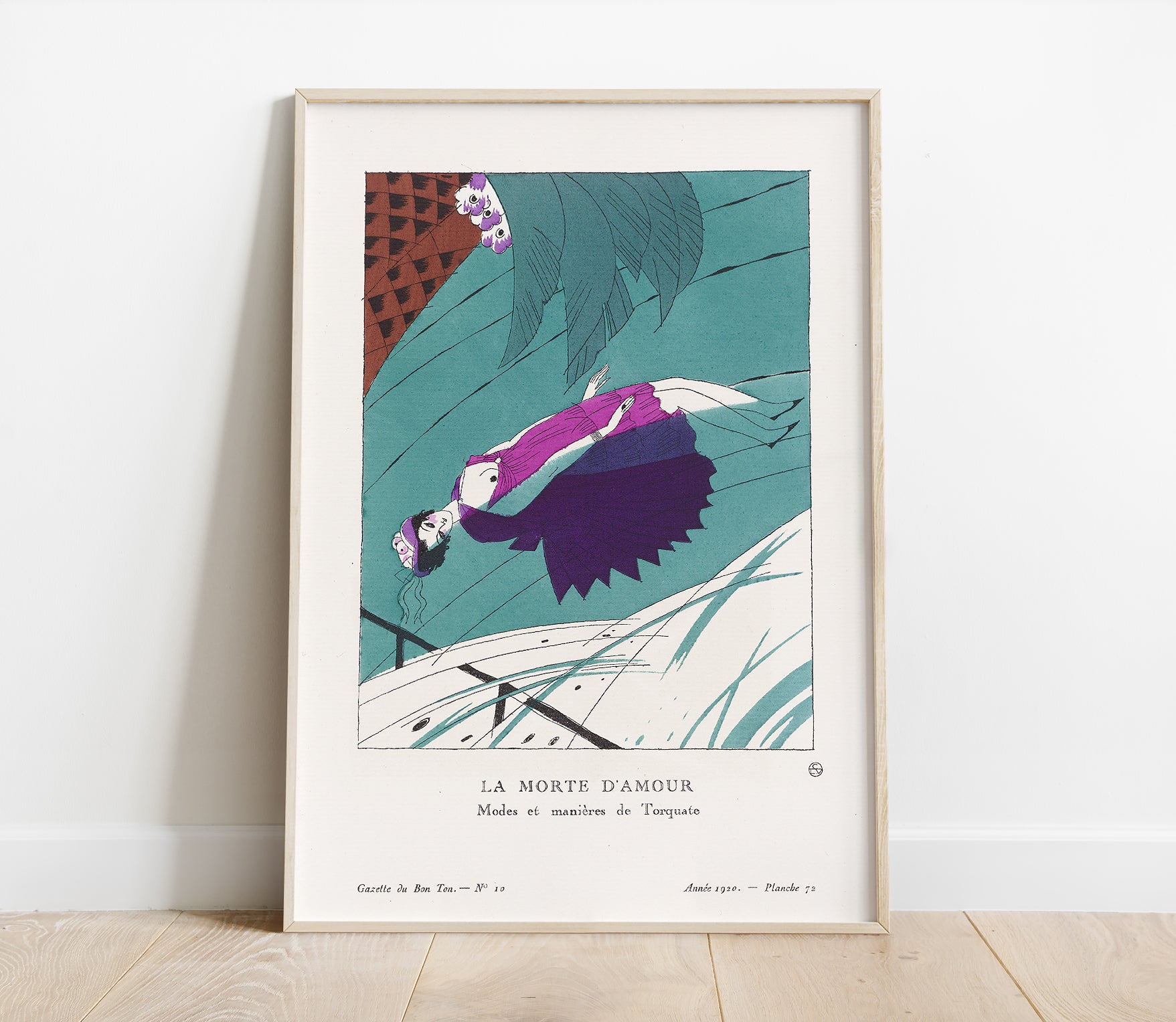 Preview of the art print La Morte D'Amour by Charles Martin, mounted in a poster frame