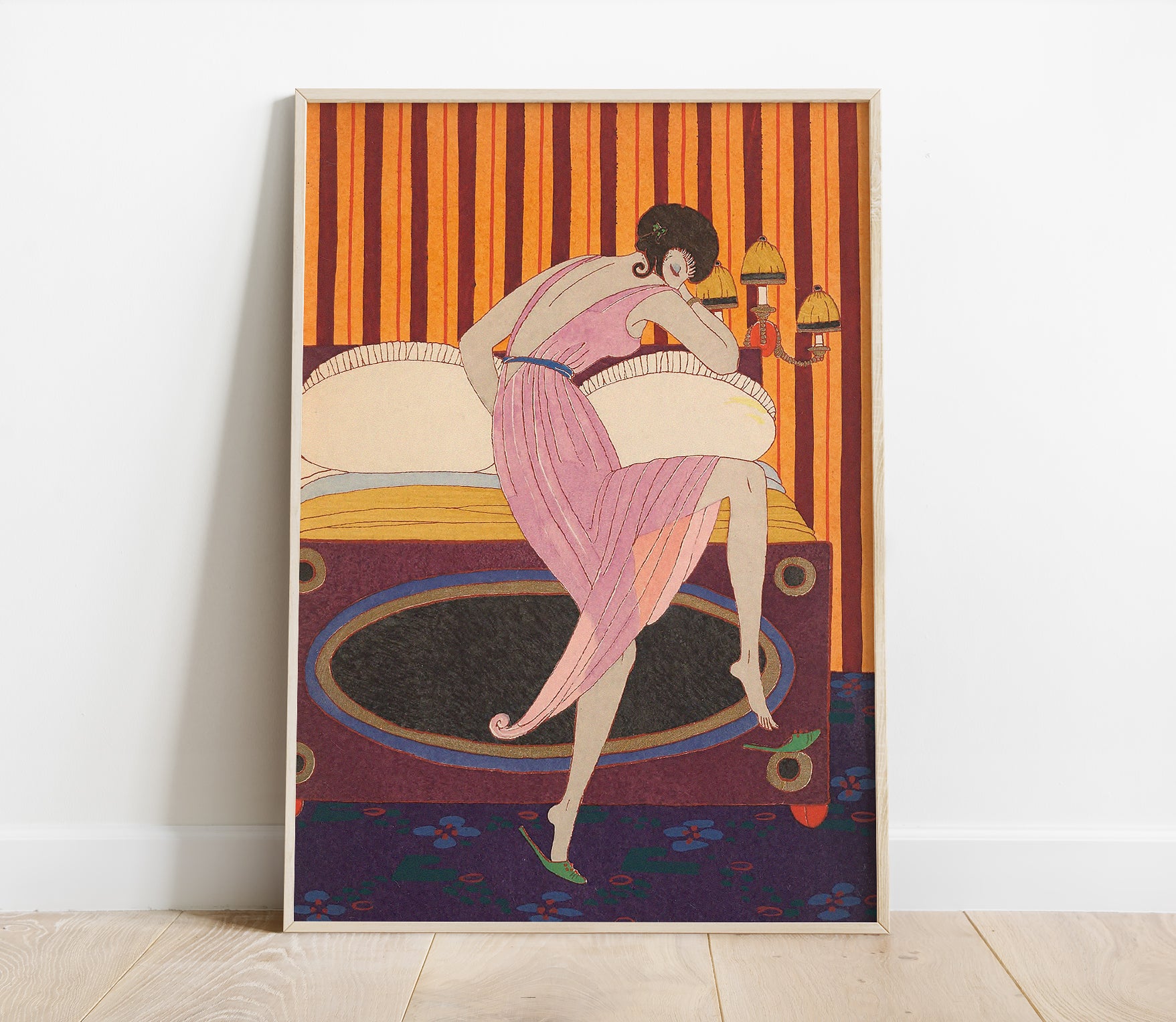 Preview of the art print La Mule by Charles Martin, mounted in a poster frame