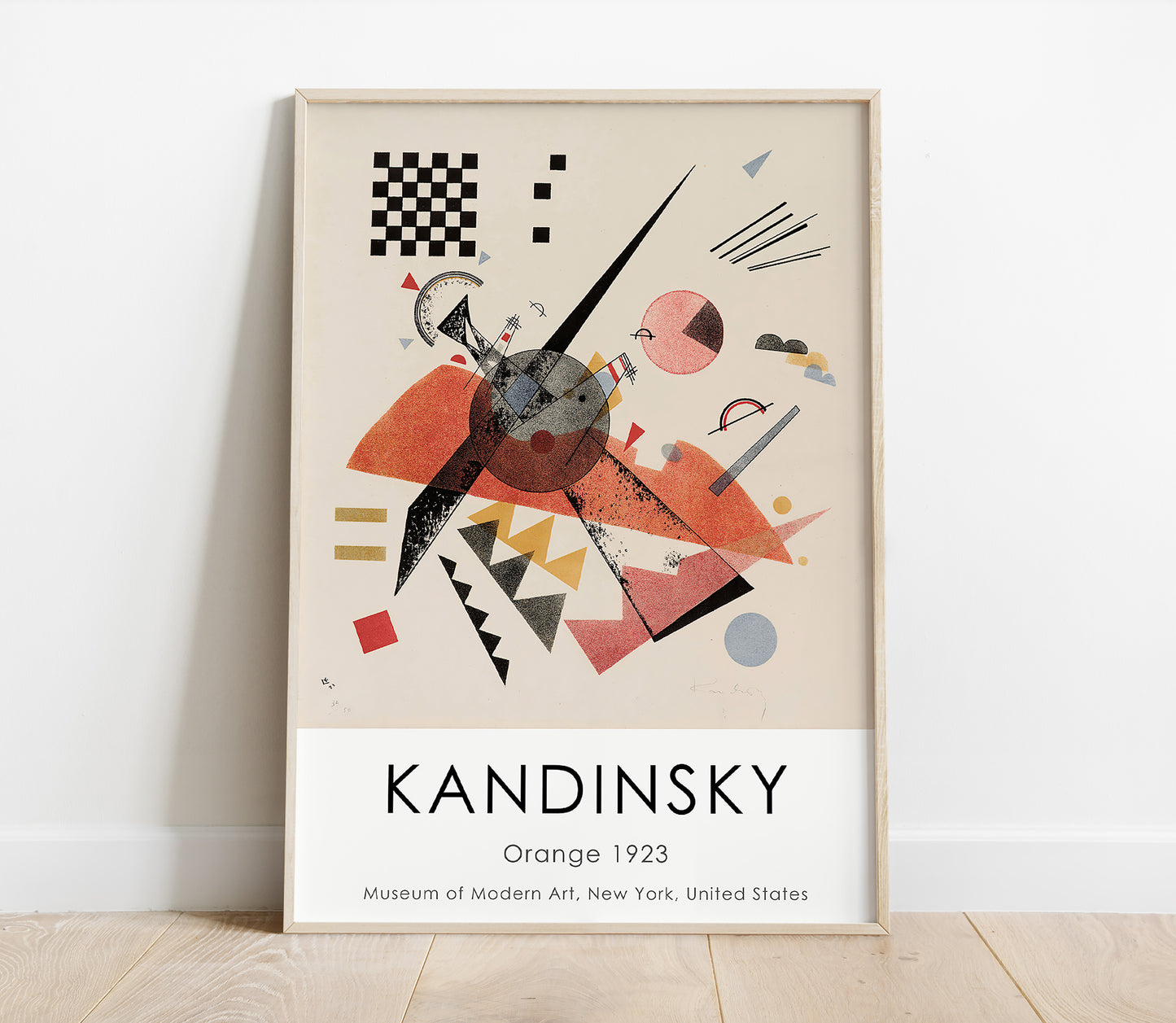 Preview of the art print Orange by Wassily Kandisnky, mounted in a poster frame