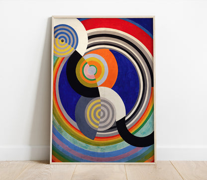 Preview of the art print Rhythme Nº2 by Robert Delaunay, mounted in a poster frame