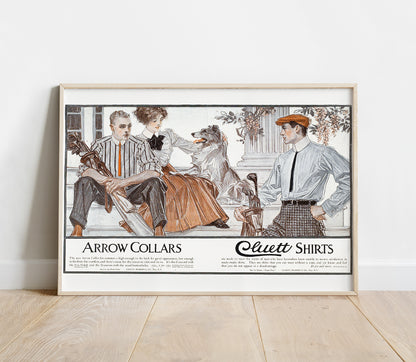 Preview of the Shirts Advert Poster II by Leyendecker, mounted in a poster frame