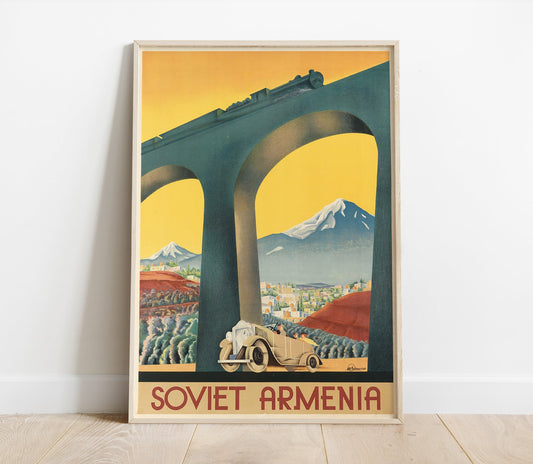 Preview of the Armenia Vintage poster, mounted in a poster frame