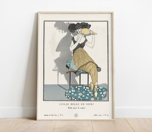 Preview of the art print Suis-je Belle ce Soir by Francisco Javier Gose, mounted in a poster frame