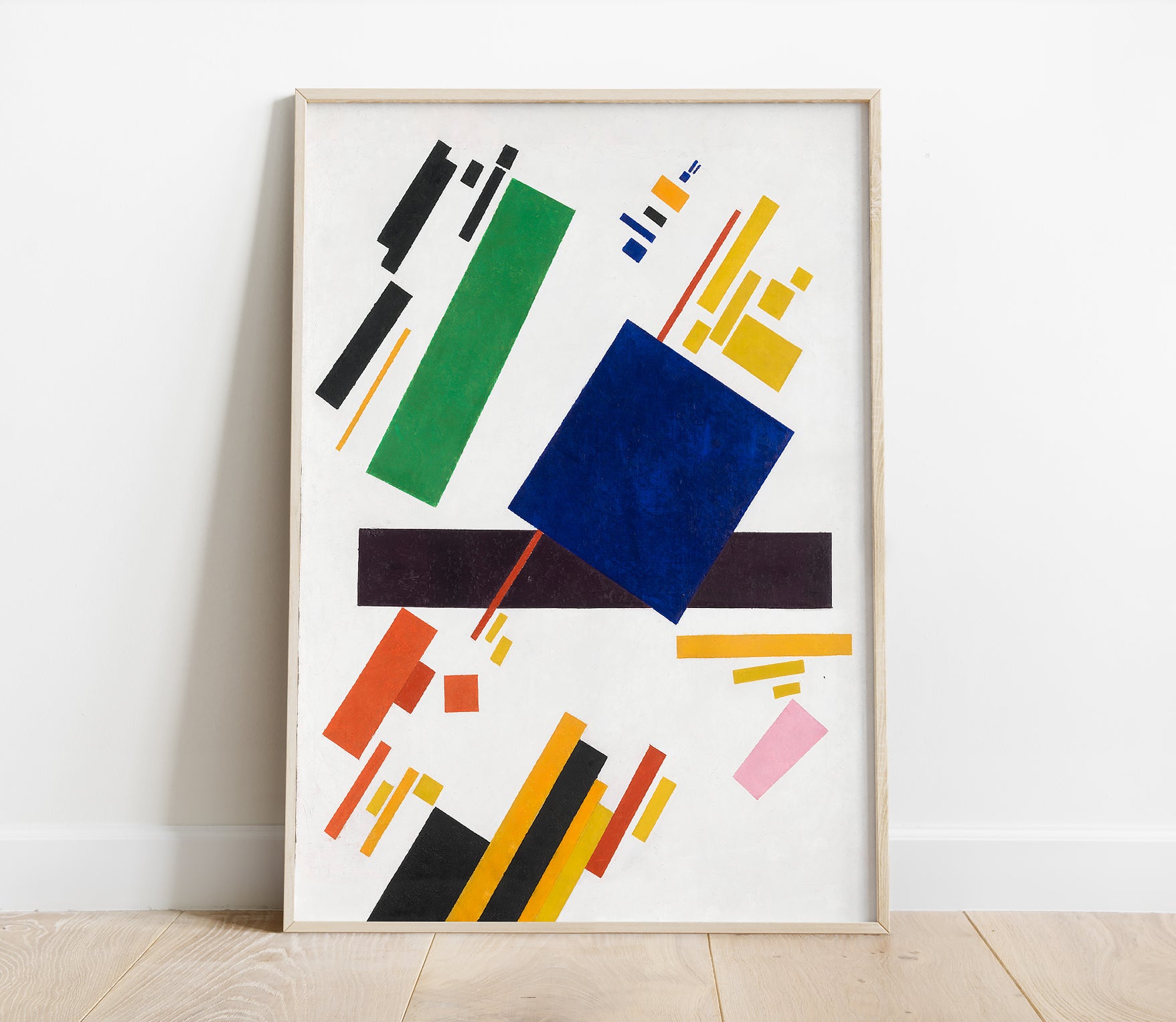 Preview of the art print Suprematist Composition by Kazimir Malevich, mounted in a poster frame