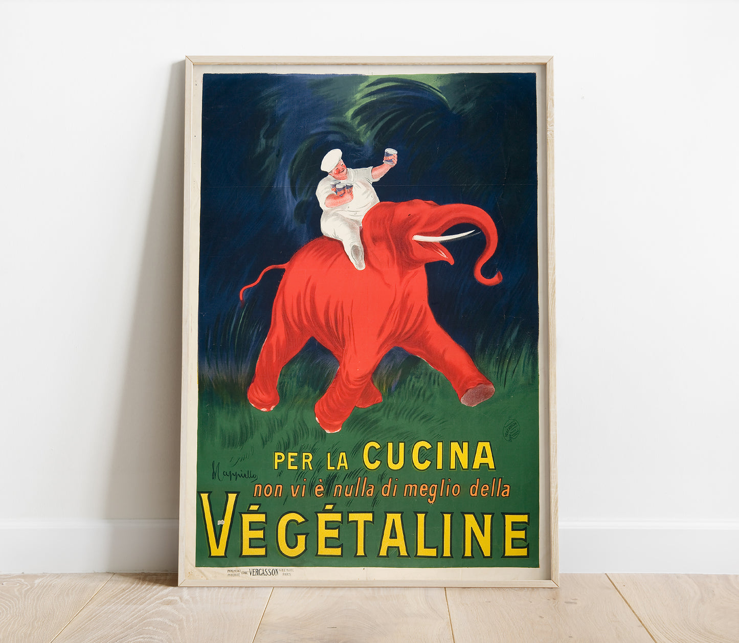 Preview of the Végétaline Poster by Leonetto Cappiello, mounted in a poster frame