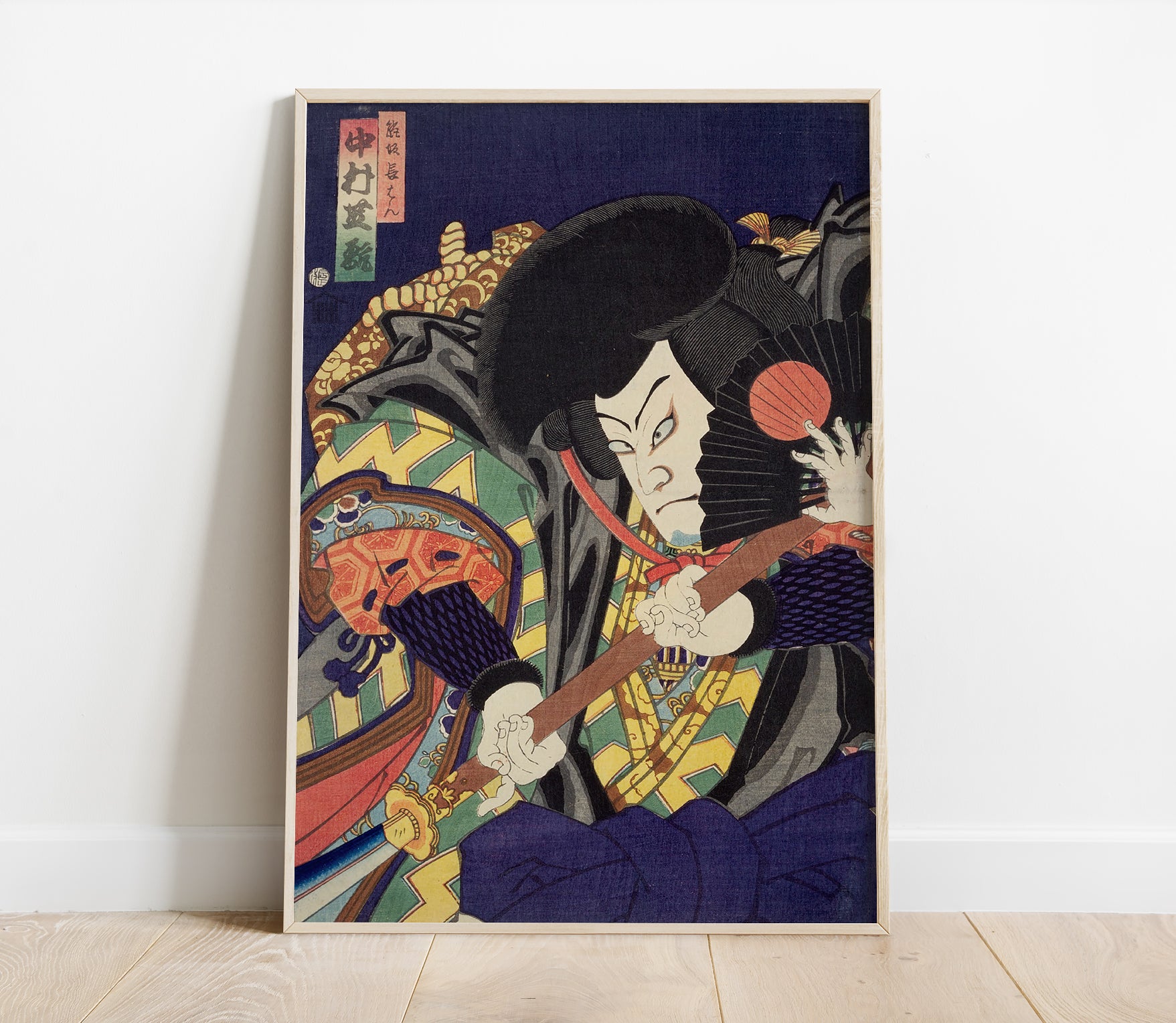 Preview of the art print Warrior by Toyohara Kunichika, mounted in a poster frame