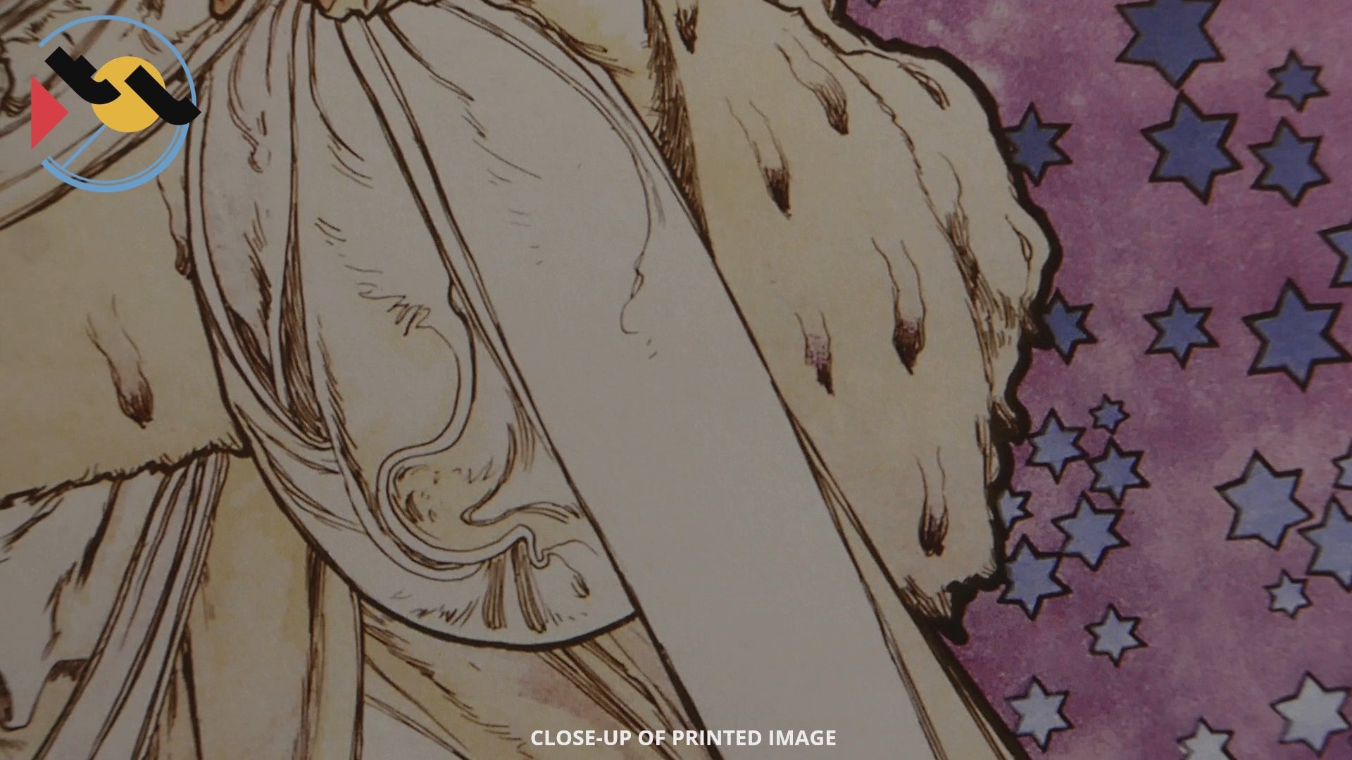Detail of print La Dame aux Camélias by Alphonse Mucha