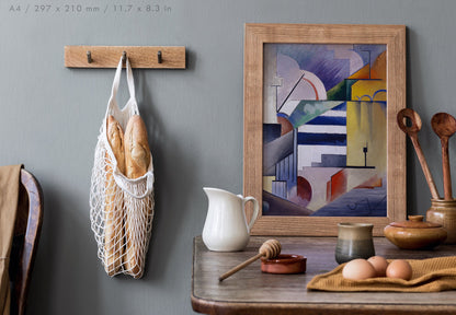 Preview of the art print Abstract Composition I by Viking Eggeling, mounted in an A4 size frame