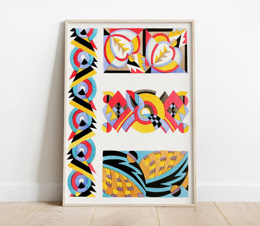 Preview of the art print Art Deco Forms by Christian Stoll, mounted in a poster frame