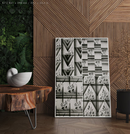 Preview of the art print Black and White II by Christian Stoll, mounted in an A1 size frame