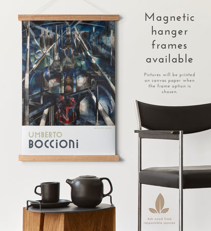 Preview of the art print Brooklyn Bridge by Umberto Boccioni, mounted in a magnetic hanger frame