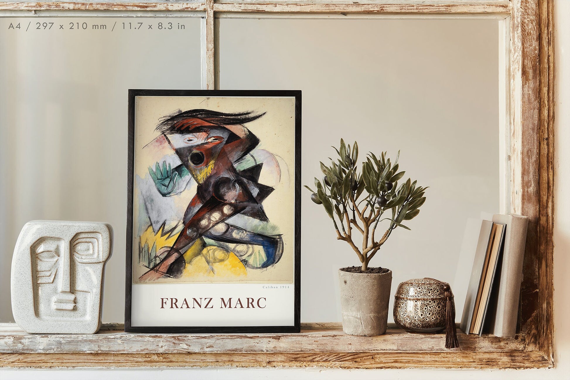 Preview of the art print Caliban by Franz Marc, mounted in an A4 size frame