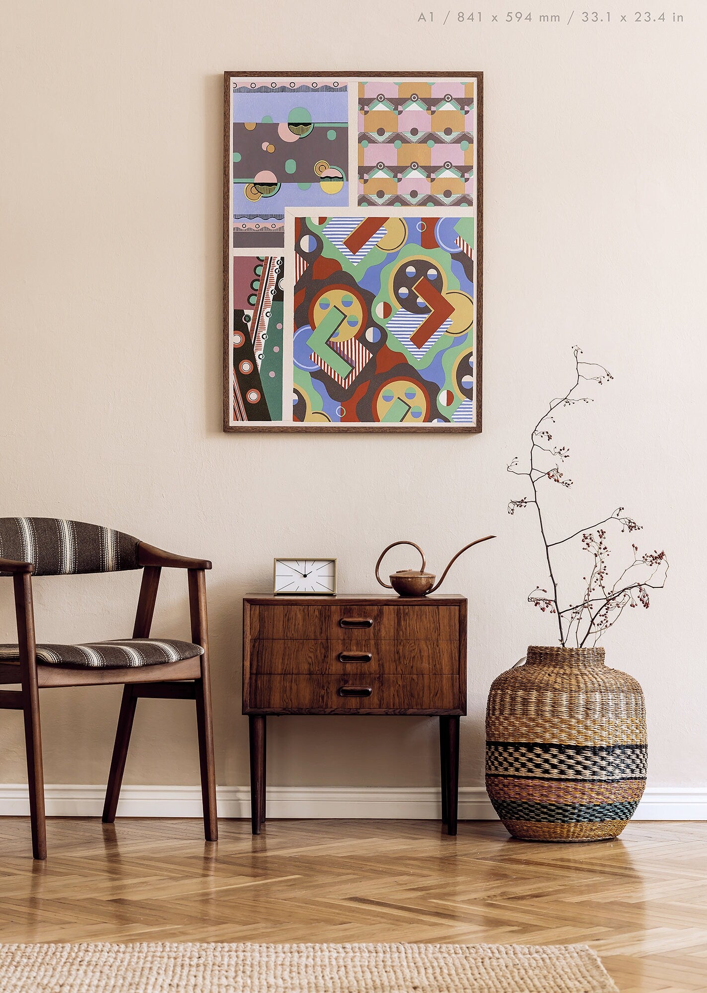 Preview of the art print Collection decors et couleurs Number 20 by Georges Valmier, mounted in an A1 size frame