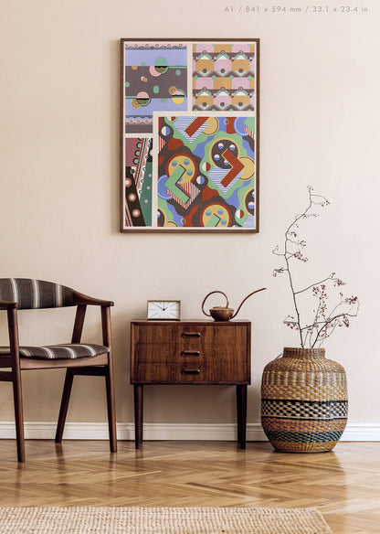 Preview of the art print Collection decors et couleurs Number 20 by Georges Valmier, mounted in an A1 size frame