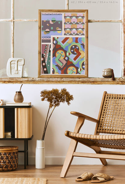 Preview of the art print Collection decors et couleurs Number 20 by Georges Valmier, mounted in an A12 size frame