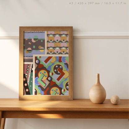 Preview of the art print Collection decors et couleurs Number 20 by Georges Valmier, mounted in an A3 size frame