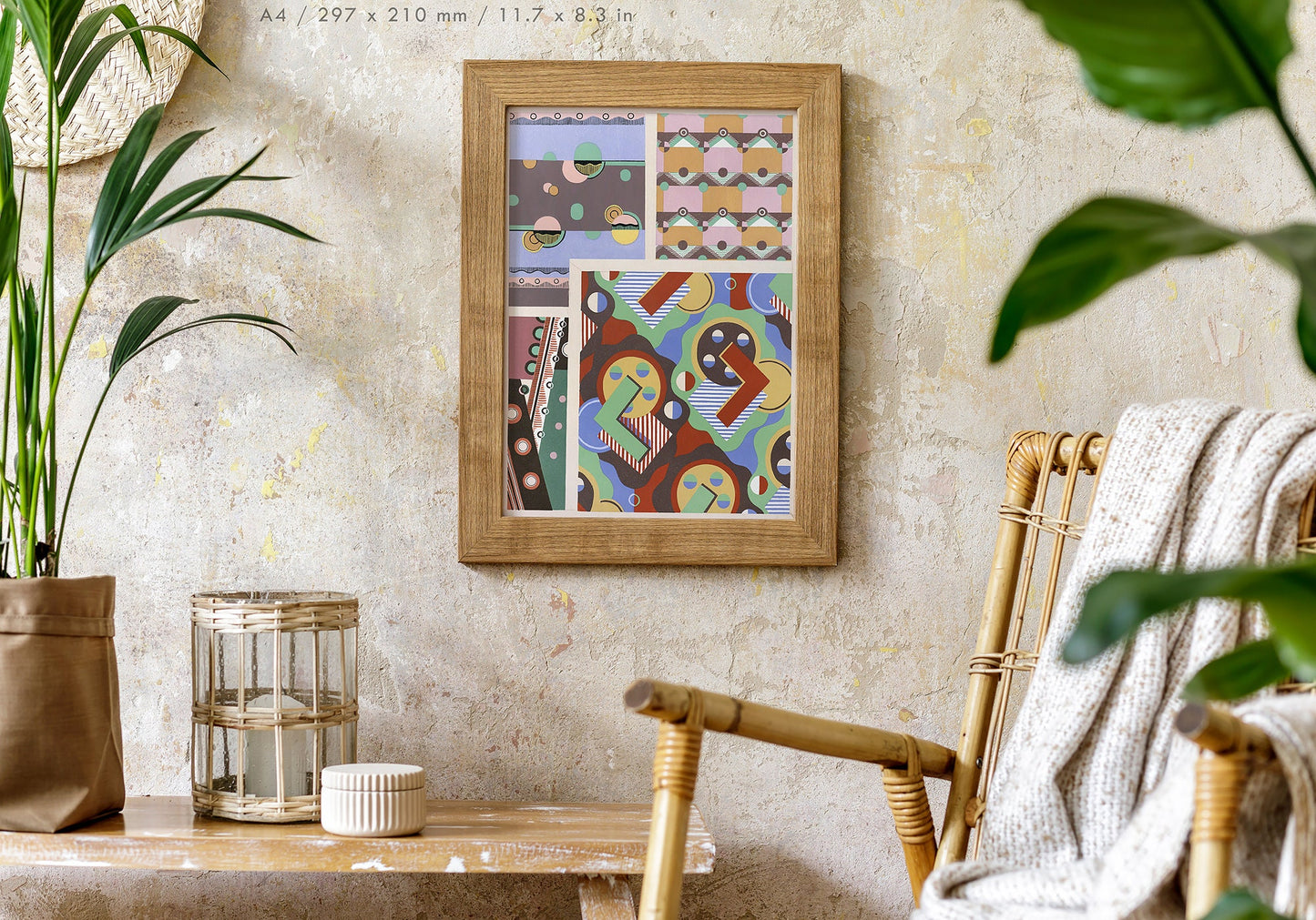 Preview of the art print Collection decors et couleurs Number 20 by Georges Valmier, mounted in an A4 size frame